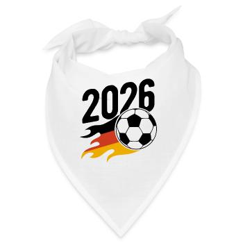 Fußball Flamme 2026 - Bandana - Weiß - Vorne