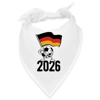 Fußball Flagge 2026 - Bandana - Weiß - Vorne