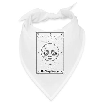 Schlafentzug | Tarotkarte Humor - Bandana - Weiß - Vorne