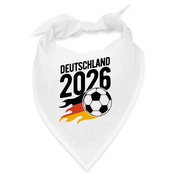 Fußball Flamme Deutschland 2026 - Bandana - Weiß - Vorne