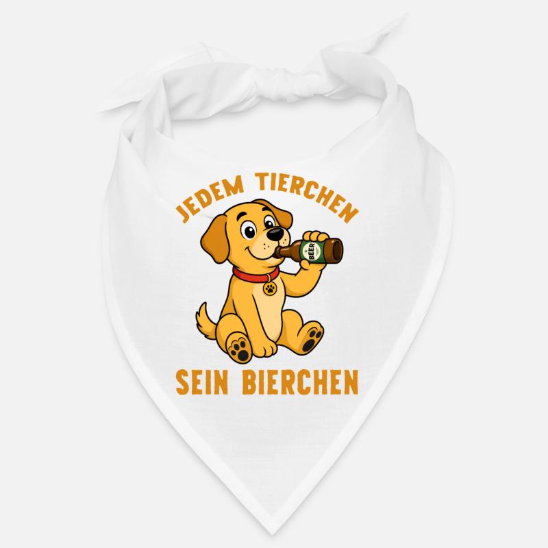 Jedem Tierchen sein Bierchen Hund trinkt Bier Bandana