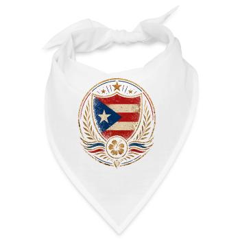Puerto Rico Emblem Shield - Bandana - Weiß - Vorne