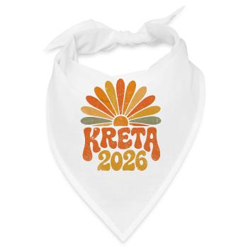 Kreta 2026 Sonnenstrahlen - Bandana - Weiß - Vorne