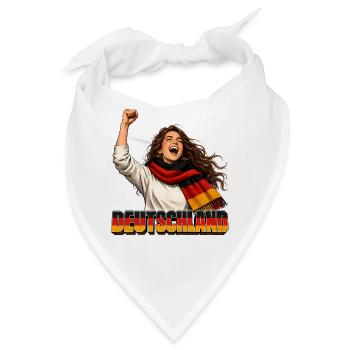Deutschland Jubel im Retro-Stil - Bandana - Weiß - Vorne