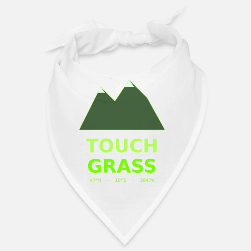 Neon Mountains Touch Grass Bandana