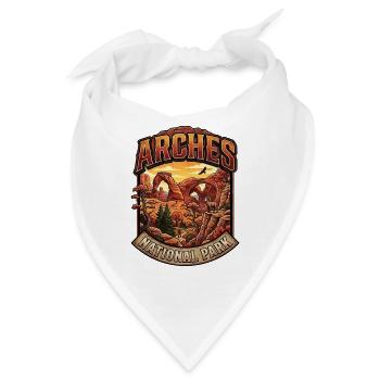 Arches National Park Panorama - Bandana - Weiß - Vorne