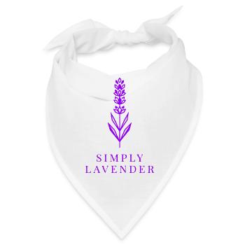 Einfach Lavendel - Bandana - Weiß - Vorne