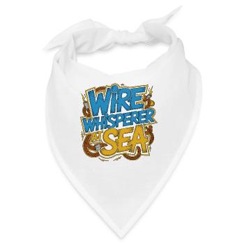 Marine Electrician Wire Whisperer Marine Engineer - Bandana - Weiß - Vorne