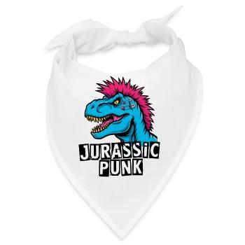 Jurassic Punk T-Rex für Dino Freunde und Rebellen - Bandana - Weiß - Vorne