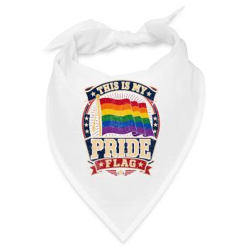 Mein Pride Flaggen-Design - Bandana - Weiß - Vorne