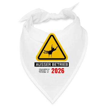 Außer Betrieb seit 2026 – Ruhestand - Bandana - Weiß - Vorne