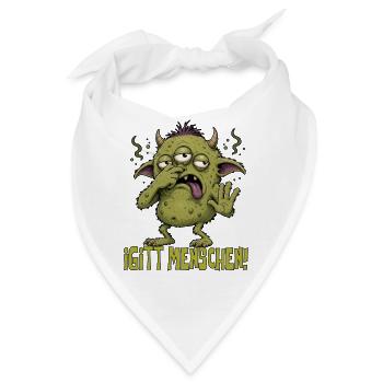 Igitt Monster Grummel-Humor - Bandana - Weiß - Vorne