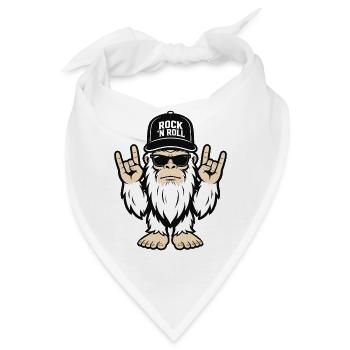 Rock, Rocker, Rock Musik, Heavy Metal, Rock Hand - Bandana - Weiß - Vorne