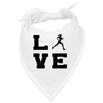 Geschenkidee für eine Running mit Running - Bandana - Weiß - Vorne