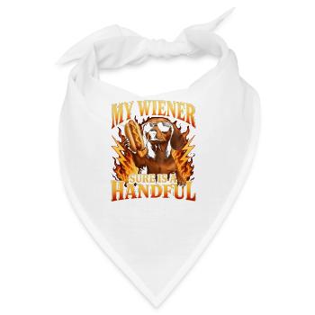 Mein Wiener ist echt eine Herausforderung! Lustige - Bandana - Weiß - Vorne