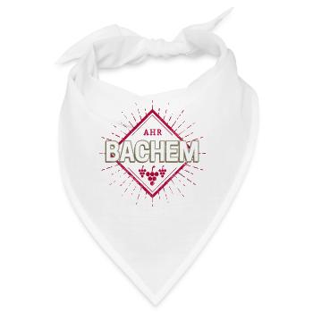 Bachem an der Ahr mit Retro Weintrauben Souvenir - Bandana - Weiß - Vorne