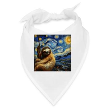Faultier Starry Night - Bandana - Weiß - Vorne