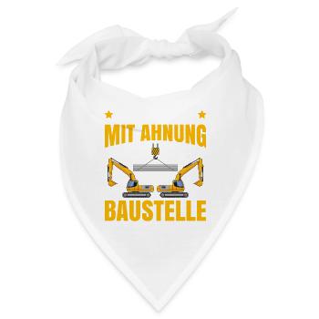 Baustelle Handwerker Bauarbeiter Bauleiter Humor - Bandana - Weiß - Vorne