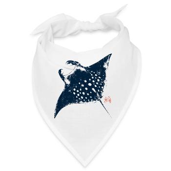 Rochen mit Kanji Stempel - Bandana - Weiß - Vorne