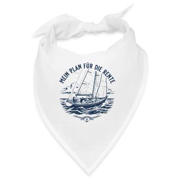 Segeln Plan für die Rente Kapitän - Bandana - Weiß - Vorne