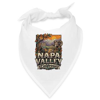 Napa Valley Tierwelt Weinzene Kalifornien - Bandana - Weiß - Vorne