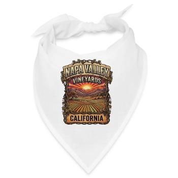 Napa Valley Kalifornien Vineyard Sunset - Bandana - Weiß - Vorne