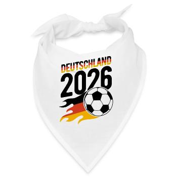 Fußball Flamme Deutschland 2026 - Bandana - Weiß - Vorne