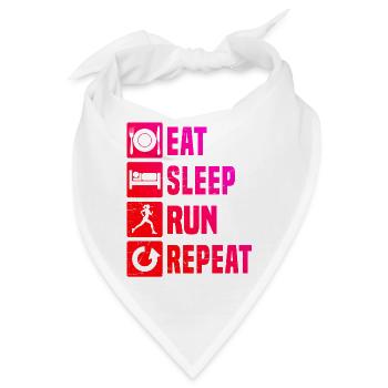 Geschenkidee für eine Running mit Running - Bandana - Weiß - Vorne