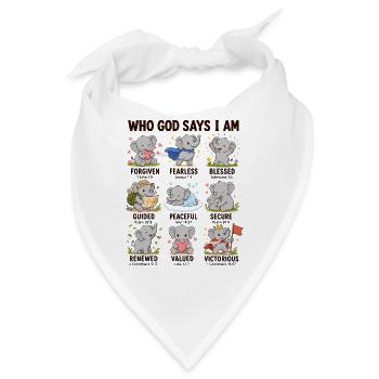  Von Wem Gott Sagt, Dass Ich Ein Elefant Bin? - Bandana - Weiß - Vorne