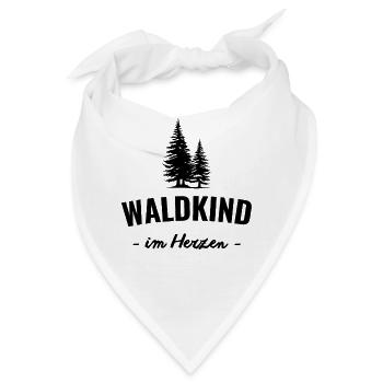 Waldkind im Herzen – Draußen zuhause - Bandana - Weiß - Vorne