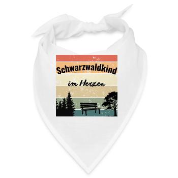 Schwarzwaldkind im Herzen - Bandana - Weiß - Vorne