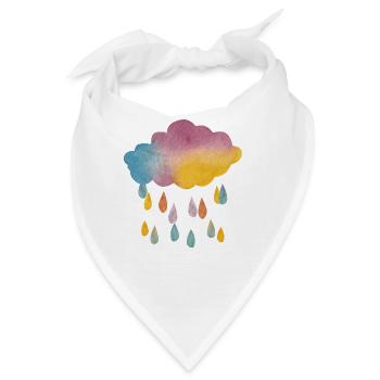 Rain Cloud Aquarell Gradient – Atmosphärisches Des - Bandana - Weiß - Vorne