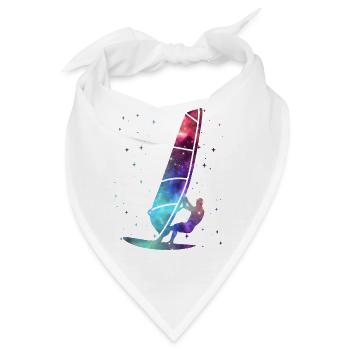 Windsurfen Windsurfer Weltraum Kinder Windsurf - Bandana - Weiß - Vorne