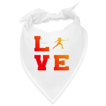 Geschenkidee für die Frisbee-Spielerin mit Frisbee - Bandana - Weiß - Vorne
