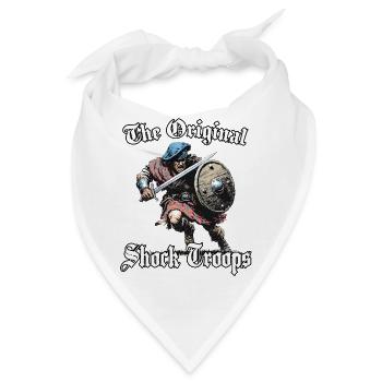 Schottische Clan Krieger Motiv | Highland Charge  - Bandana - Weiß - Vorne