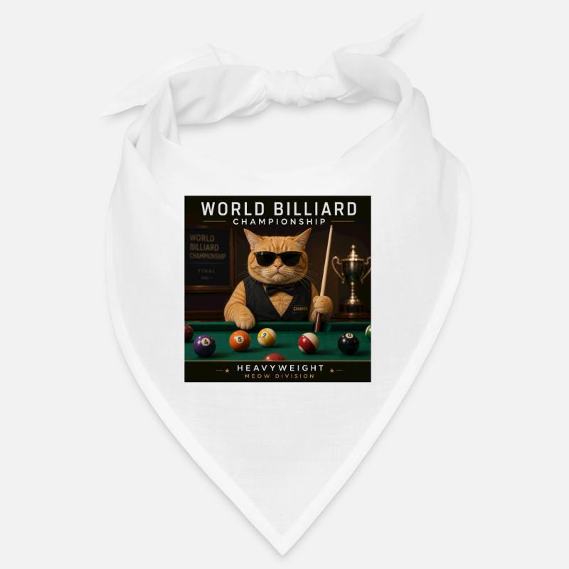 Cat Playing Pool Billiards in Lounge Cool Funny  Bandana