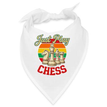 Just Play Chess  - Bandana - Weiß - Vorne