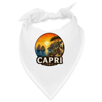 Capri Italien Urlaub Mittelmeer Südsee - Bandana - Weiß - Vorne