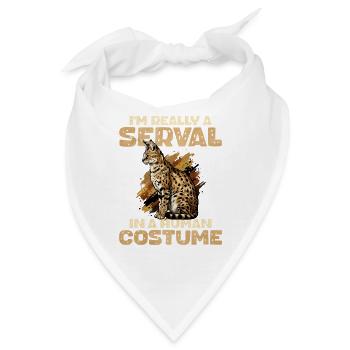Serval im Menschenkostüm - Bandana - Weiß - Vorne