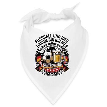 Fußball und Bier - Deutschland 2026 - Bandana - Weiß - Vorne