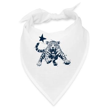 Wilder Leopard Raubkatze - Bandana - Weiß - Vorne