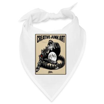 Kreative Junk Moon Kiefer-Kunst - Bandana - Weiß - Vorne