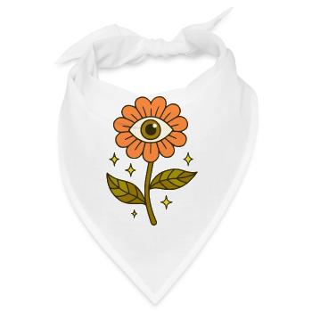 Mystische Blume mit einem magischen Auge – Stockillustration - Bandana - Weiß - Vorne