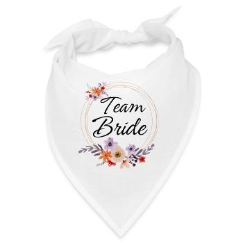 Passendes Aquarell-Floral-Team-Braut - Bandana - Weiß - Vorne