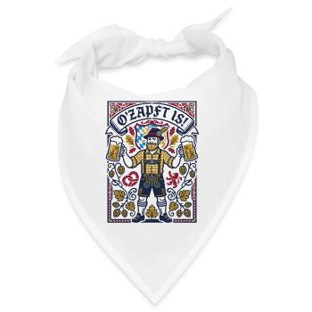 O'zapft is | Bayern Bierzelt - Bandana - Weiß - Vorne