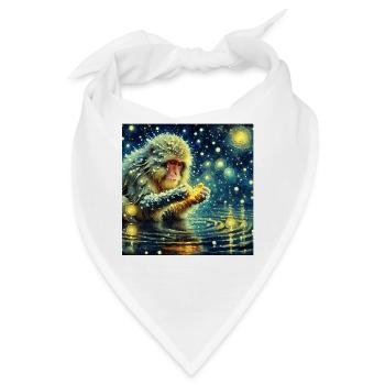 Schneeaffe Starry Night - Bandana - Weiß - Vorne