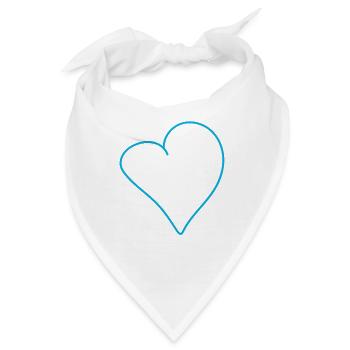 Elektrisches Handherz Outline  - Bandana - Weiß - Vorne