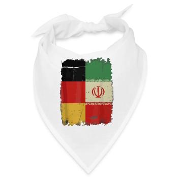 Flagge Deutschland Iran - Bandana - Weiß - Vorne