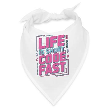 Mobile App Developer Life Is Short App Programmer - Bandana - Weiß - Vorne