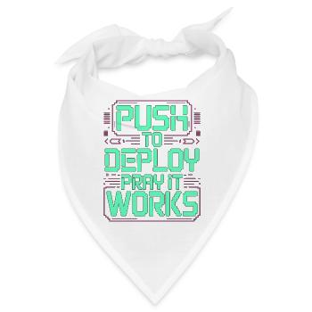 Mobile App Developer Push To Deploy Programmer - Bandana - Weiß - Vorne